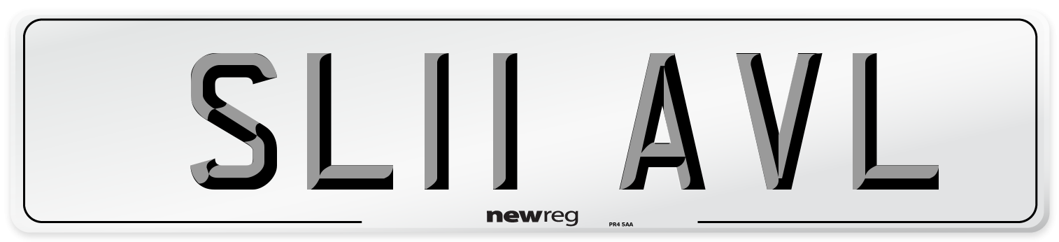 SL11 AVL Number Plate from New Reg